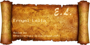 Ernyei Leila névjegykártya